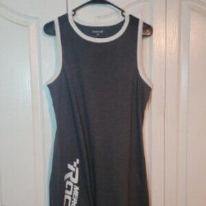 Mercury Racing Boxercraft Women’s Casual Tank Dress – Gray/White • Racerback